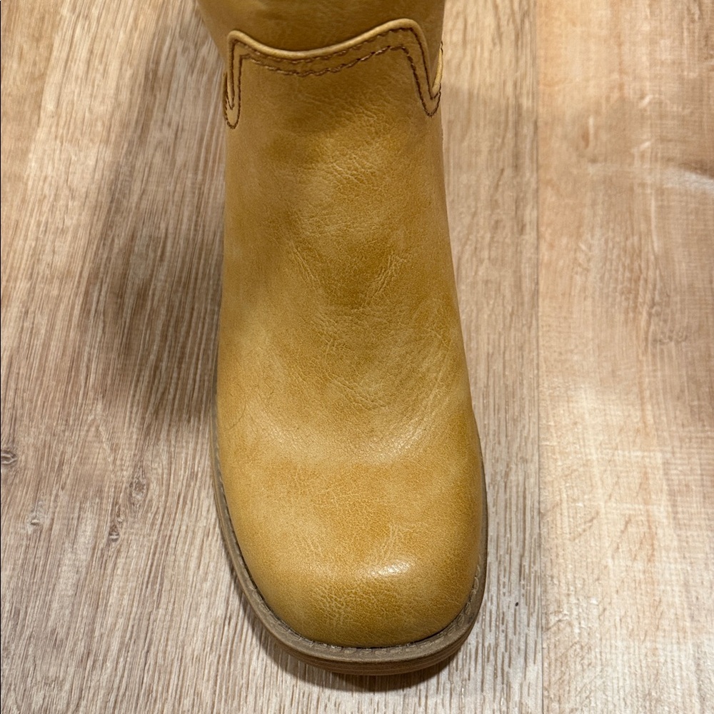 No Boundaries Tan Heeled Boots - Picture 2 of 5
